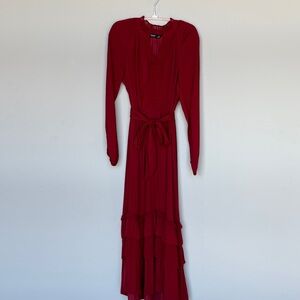 Simply Vera Vera Wang Burgundy Long Sleeve Dress